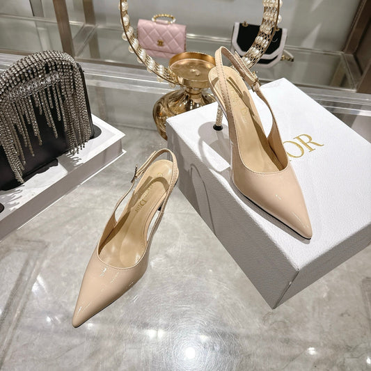 CD 26 Slingback 80 Beige Patent Leather 679852