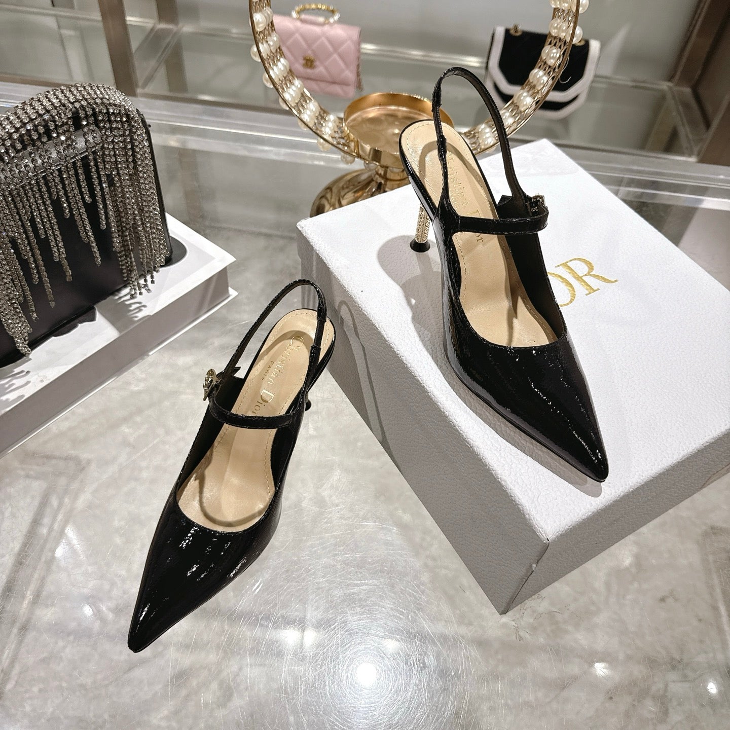 CD 26 Mary Jane High Heels 80 Patent Leather 679859