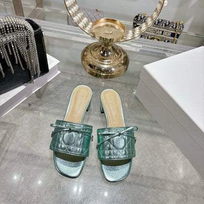 CD 26s Slippers Metallic Mint Calfskin 679867
