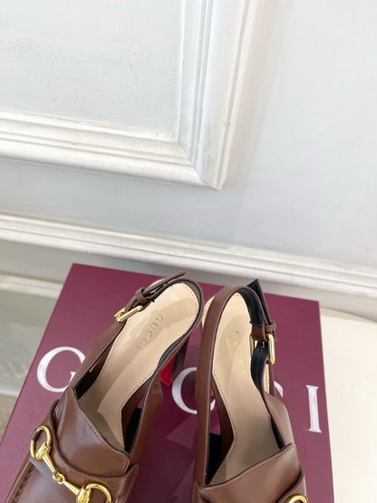 GG 26SS Platform Sandals 130 Brown Sheepskin 640265