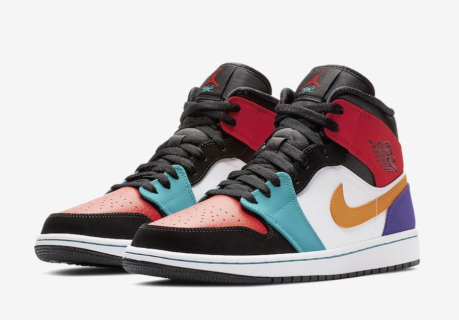 Jordan 1 Mid Multicolor 554724 Sneakers - Fresh Drop | Must-Cop