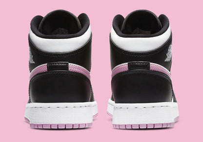 Jordan 1 Mid White Black Light Arctic Pink Sneakers - Vintage Inspired