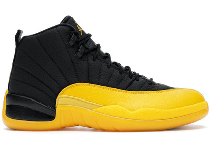 Jordan 12 Retro Black University Gold Sneakers - Authentic