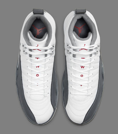 Jordan 12 Retro White Dark Grey Sneakers - Basketball Legend