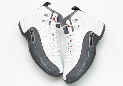 Jordan 12 Retro White Dark Grey Sneakers - Basketball Legend