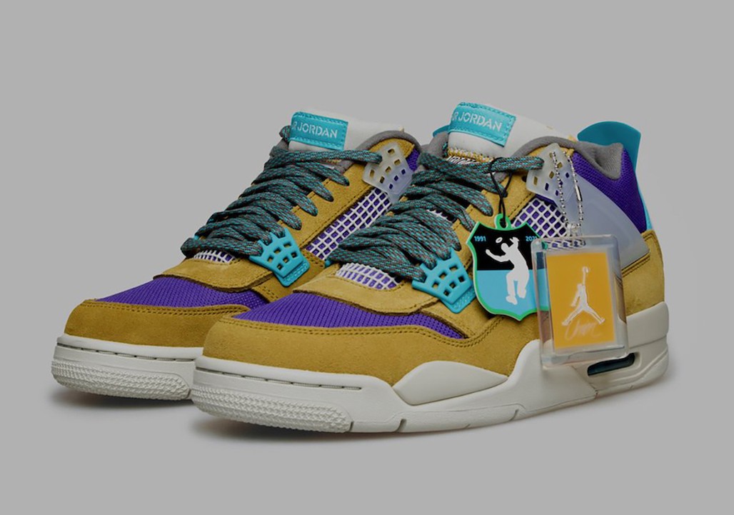 Union x Air Jordan 4 30th Anniversary Desert Moss Turquoise Blue | Must-Cop